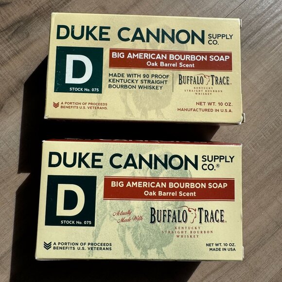 Duke Cannon Big American Bourbon Soap Oak Barrel Scent 10 Oz Buffalo Trace - Picture 4 of 4